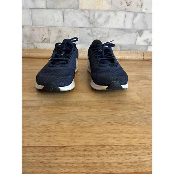 Nike Downshifter 11 Running Shoes Mens 12 Navy Blue White CW3411-402 Sneakers - Picture 5 of 7